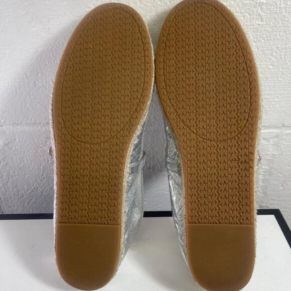 Michael Kors Lynn Metallic Leather Ballet Espadrille Flat Shoes Women's 8.5 M - Picture 10 of 10